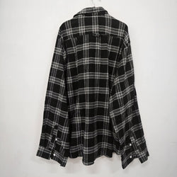 Oversized Plaid Patchwork Shirt W T-Shirt - IMG