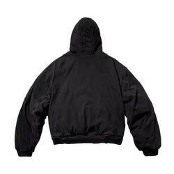 Oversized Reversible Hooded Plush Bomber Jacket - IMG