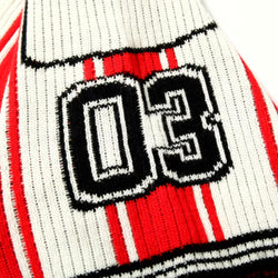 Oversized Striped Knit Baseball Jersey - IMG