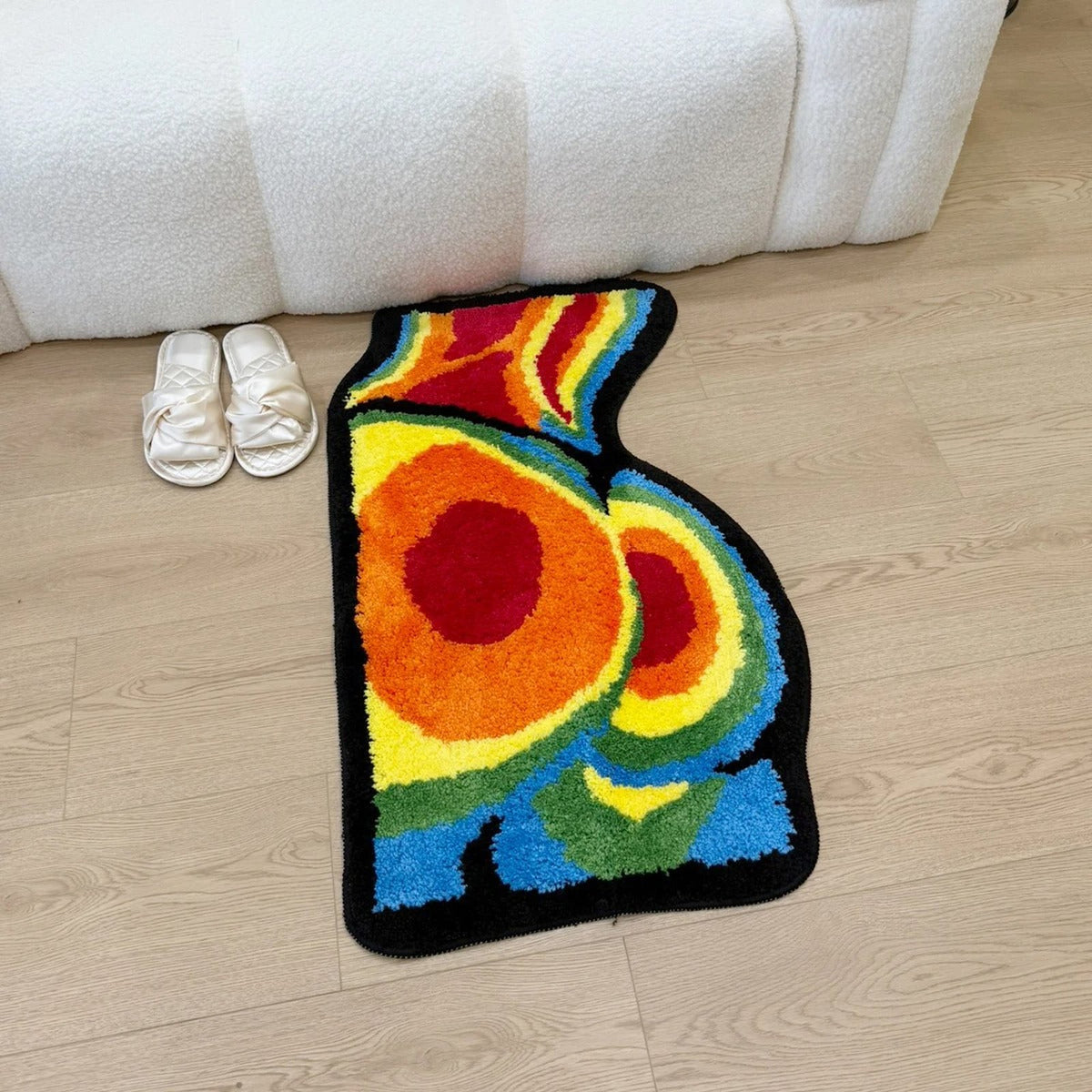 Rainbow Gradient Tufted Butt Rug - IMG