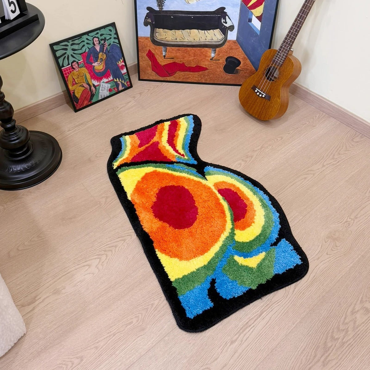 Rainbow Gradient Tufted Butt Rug - IMG
