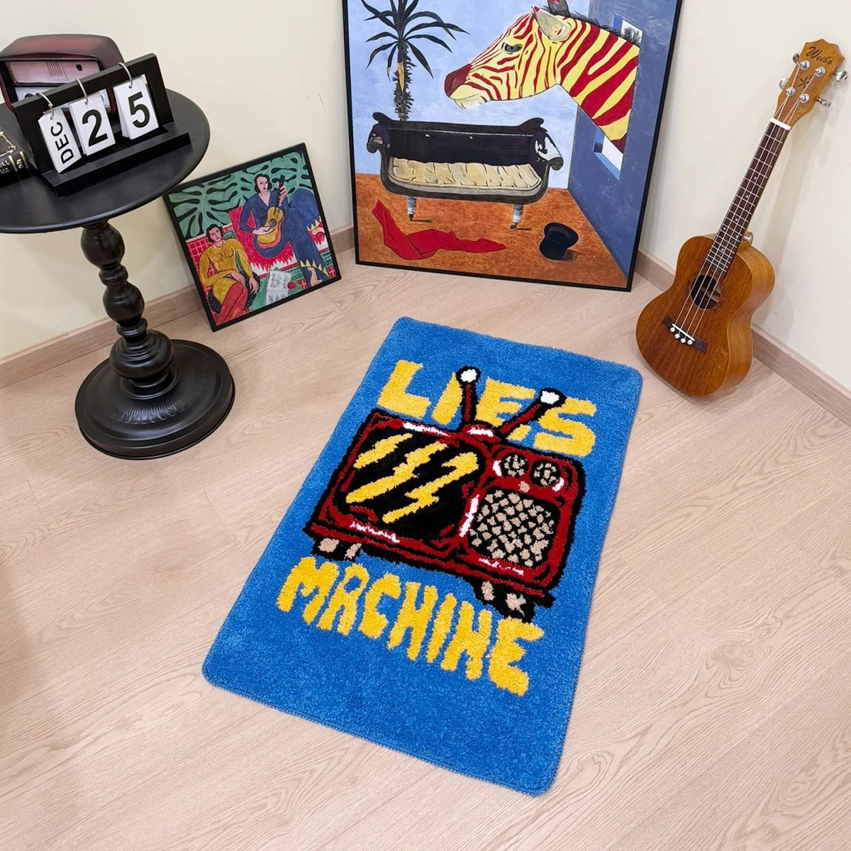 Retro TV Lies Tufted Statement Rug - IMG