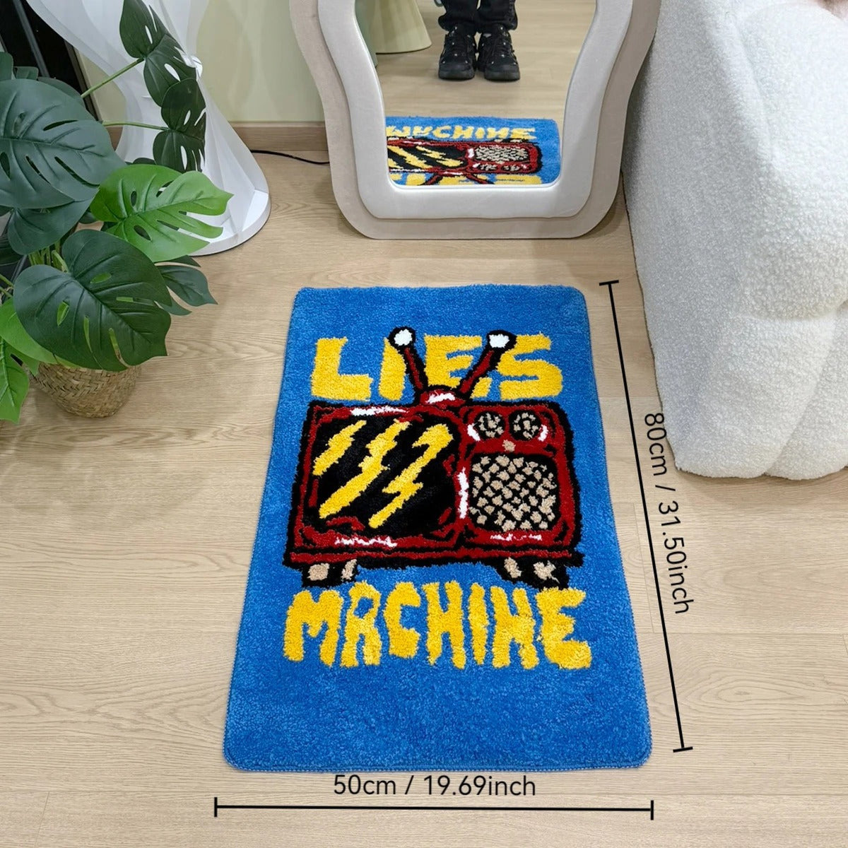 Retro TV Lies Tufted Statement Rug - IMG