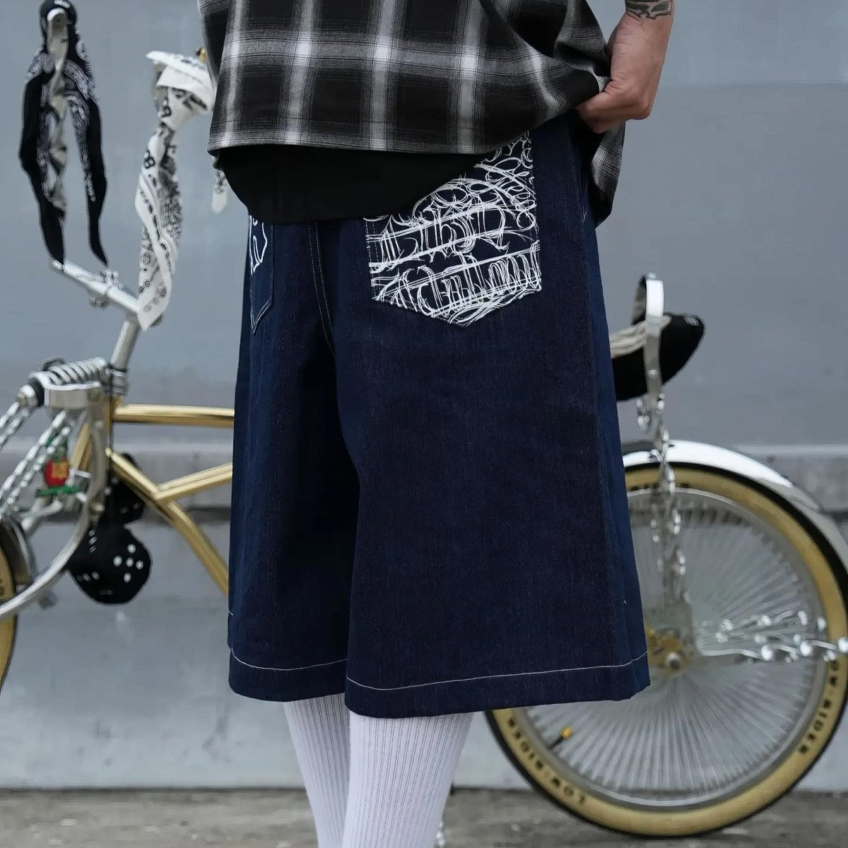 Retro Y2K Baggy Denim Shorts - IMG