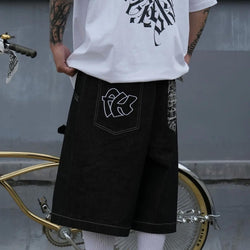 Retro Y2K Baggy Denim Shorts - IMG