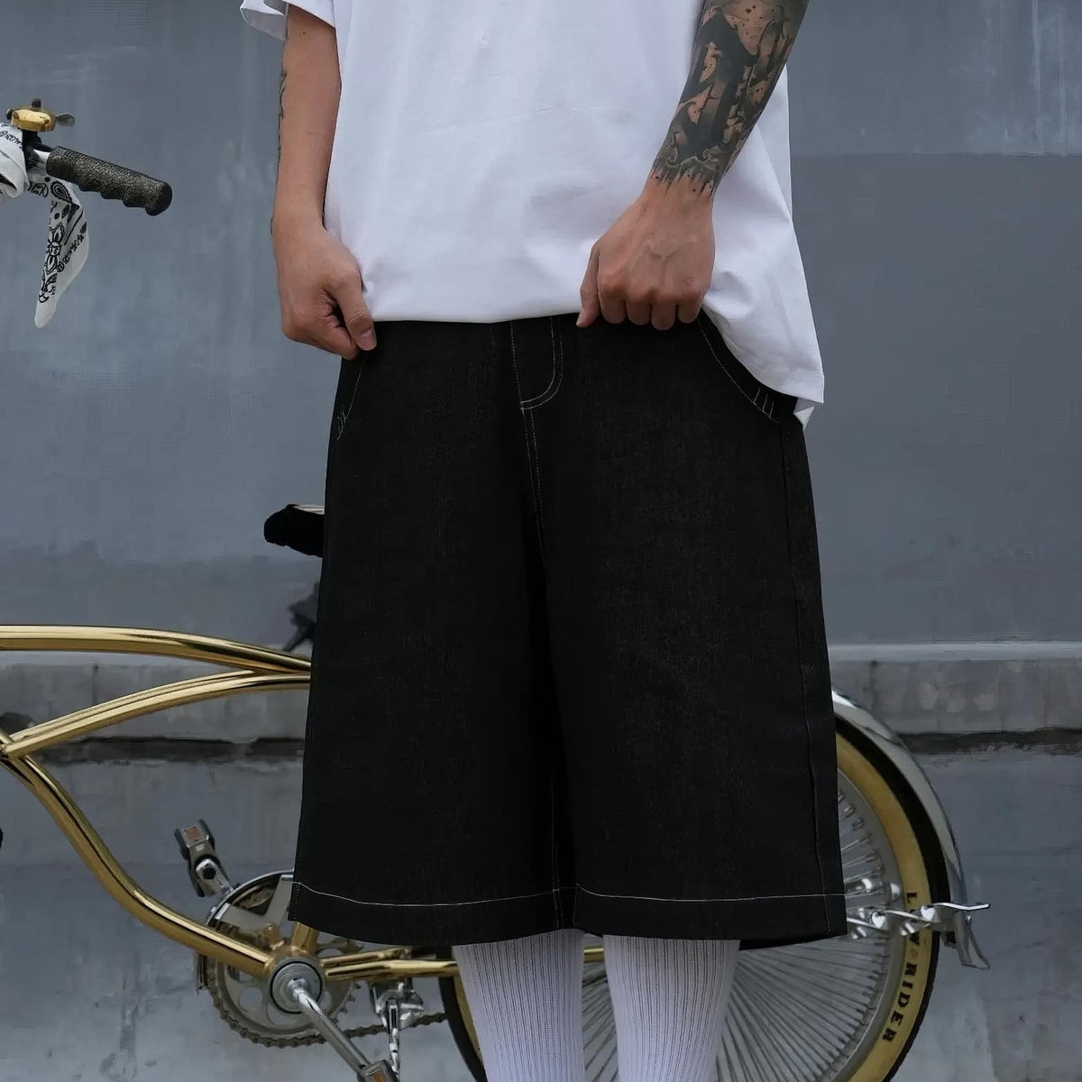 Retro Y2K Baggy Denim Shorts - IMG
