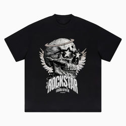 Rockstar Vintage Skull Graphic T-Shirt - IMG