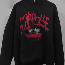 SP Red Graffiti Oversized Fleece Hoodie - IMG