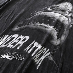 Shark Attack Distressed Oversized T-Shirt - IMG