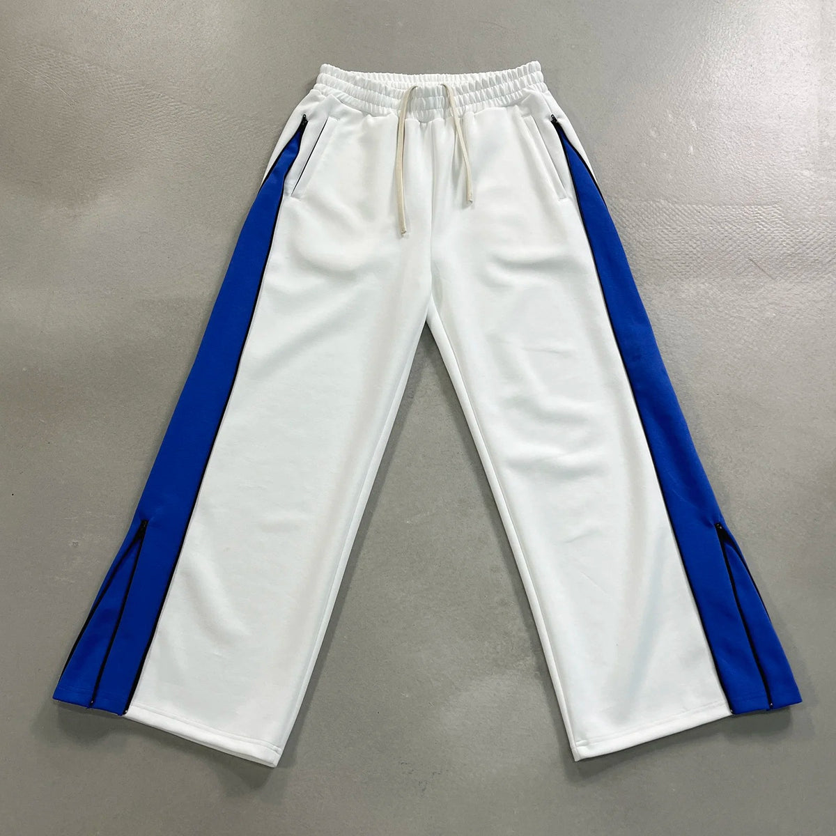 Side Stripe Oversized Wide Leg Sweatpants Y2K Colorblock Streetwear - IMG