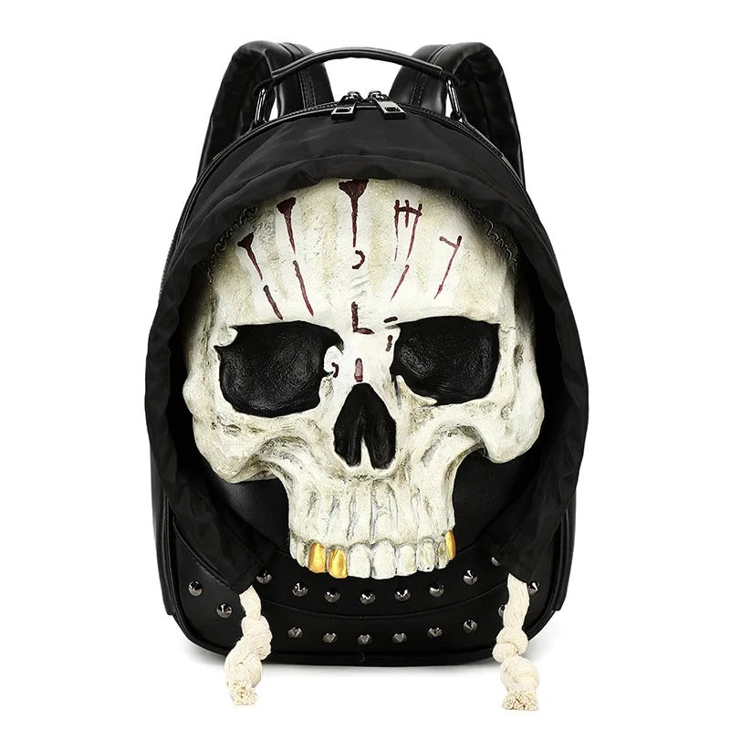 Skull Rivet Punk Backpack
