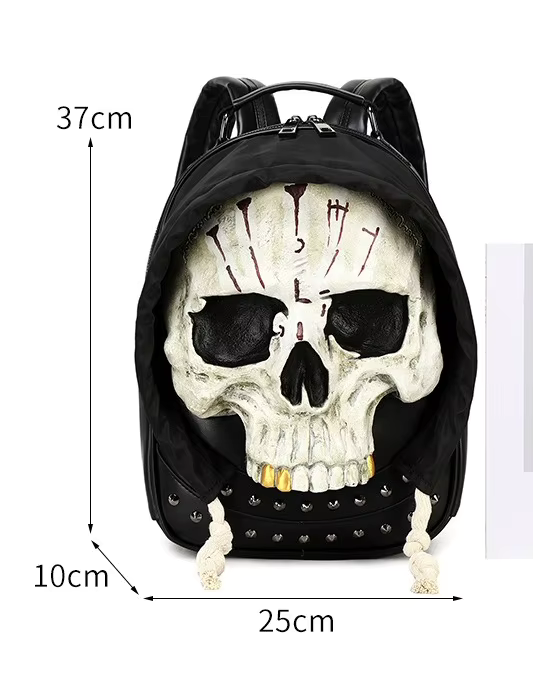 Skull Rivet Punk Backpack