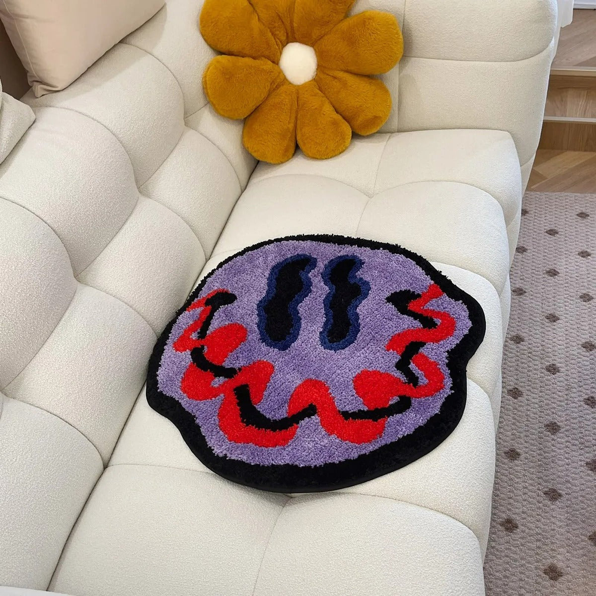 Smiley Face Statement Rug - IMG