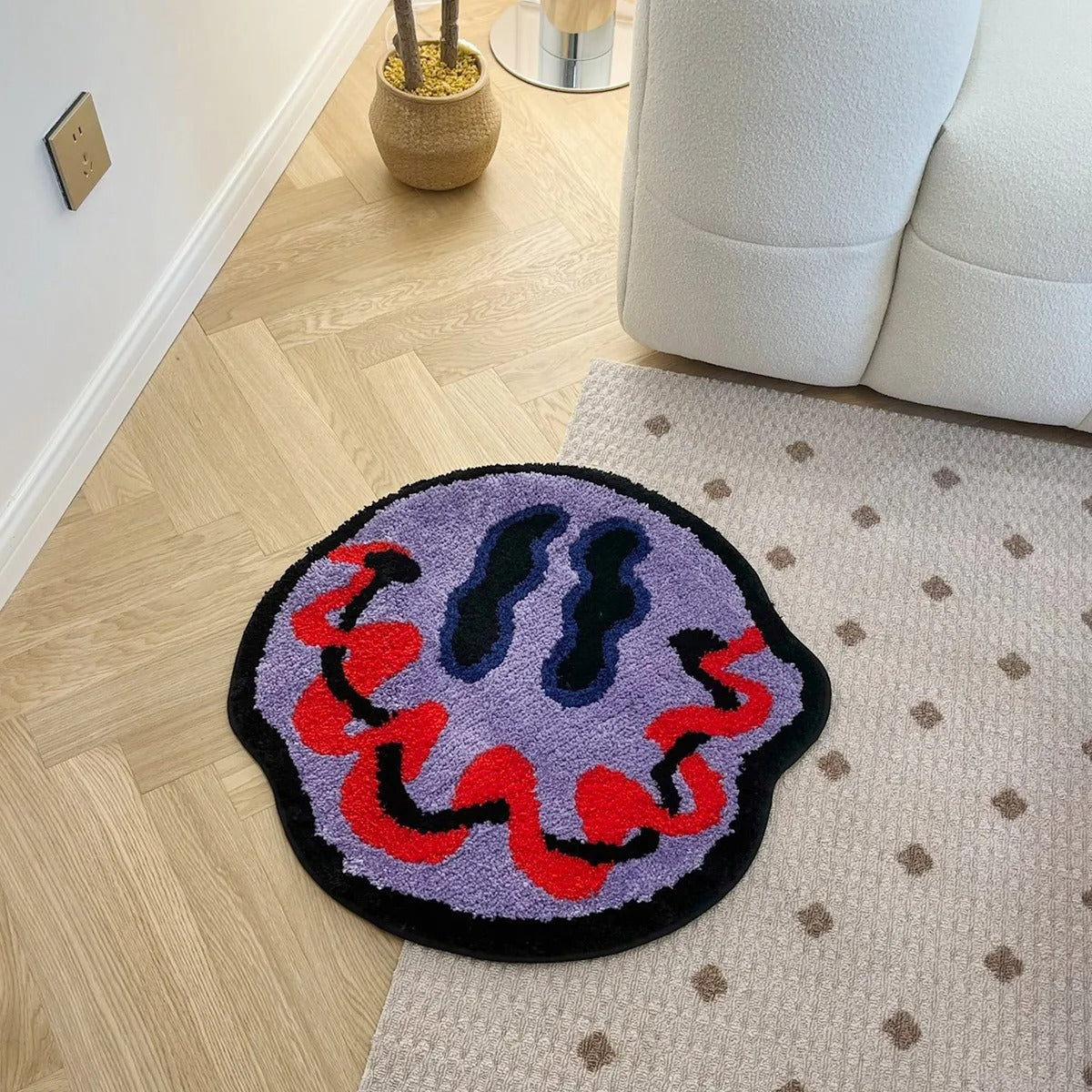Smiley Face Statement Rug - IMG