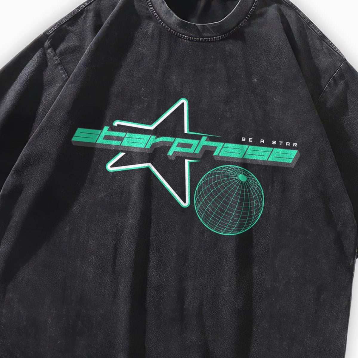 Starphase Sci-Fi Oversized Washed Graphic T-Shirt - IMG