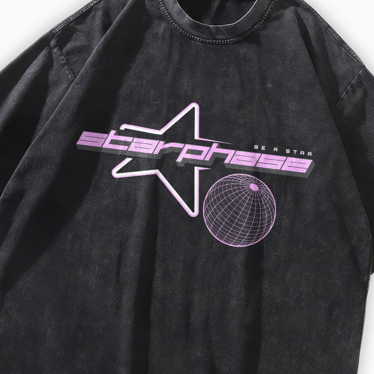 Starphase Sci-Fi Oversized Washed Graphic T-Shirt - IMG