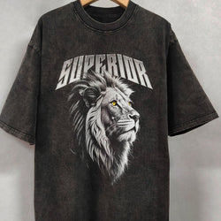 Superior Lion Oversized Graphic T-Shirt - IMG