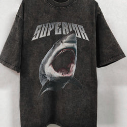 Superior Shark Oversized Washed T-Shirt - IMG
