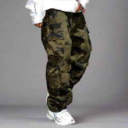 Tactical Multi-Pocket Camo Baggy Cargo Jeans - IMG