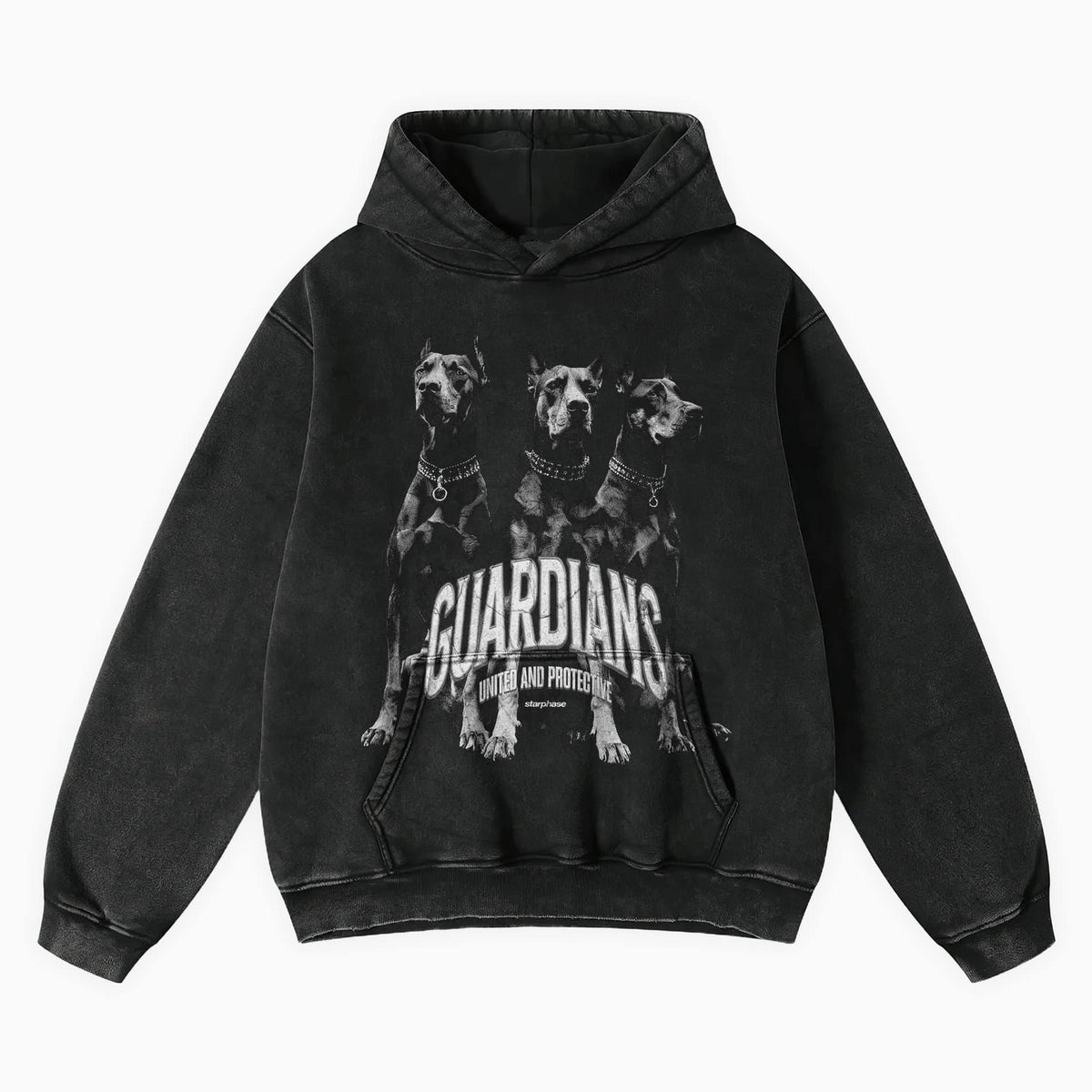Team Doberman Oversized Washed Hoodie - IMG