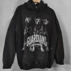 Team Doberman Oversized Washed Hoodie - IMG