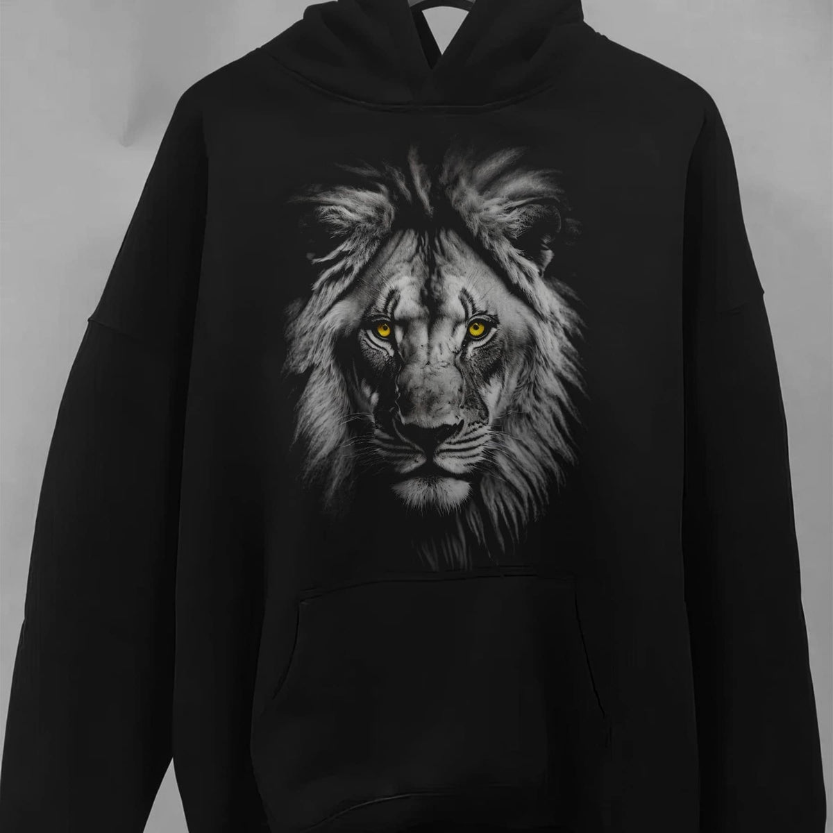 The Lion Oversized Fleece Graphic Hoodie - IMG
