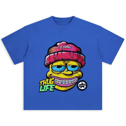 Hip Hop Cartoon Graffiti Graphic T-Shirt - IMG