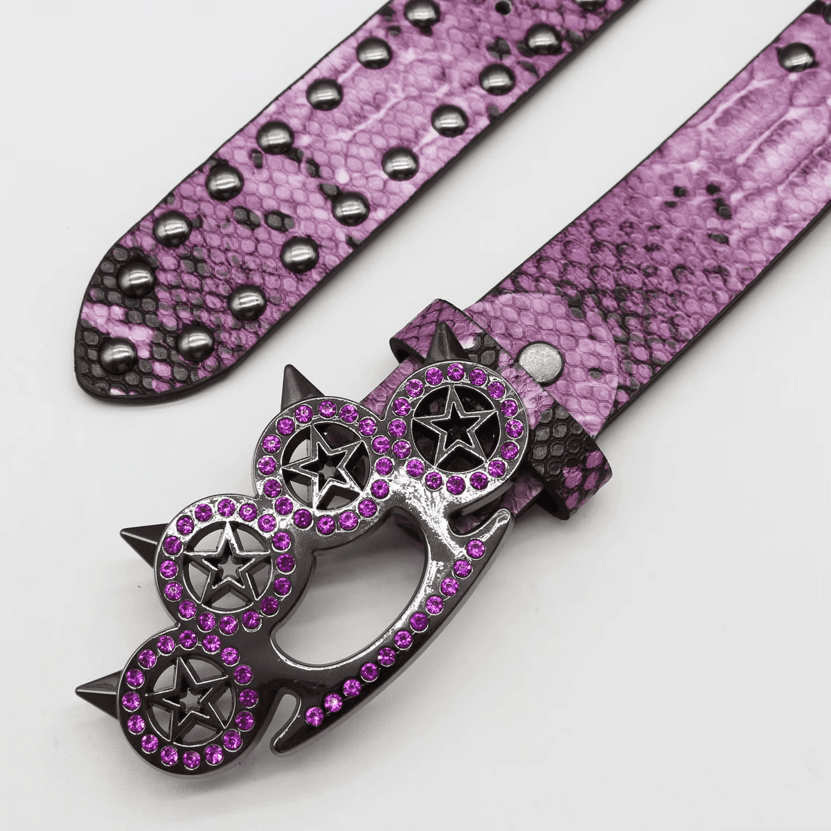 Tiger Claw Knuckle Belt Purple Python - IMG