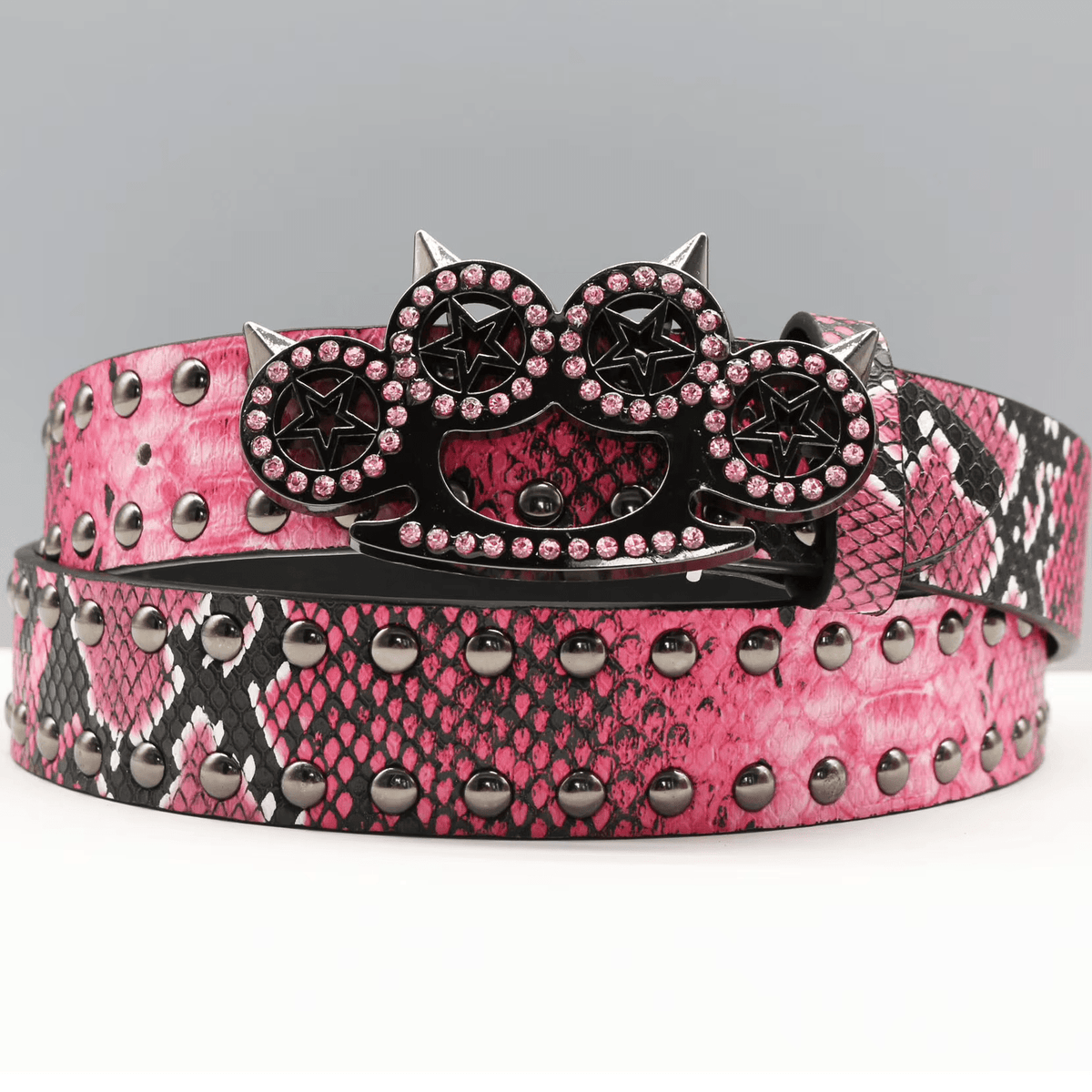 Tiger Claw Knuckle Belt Purple Python - IMG
