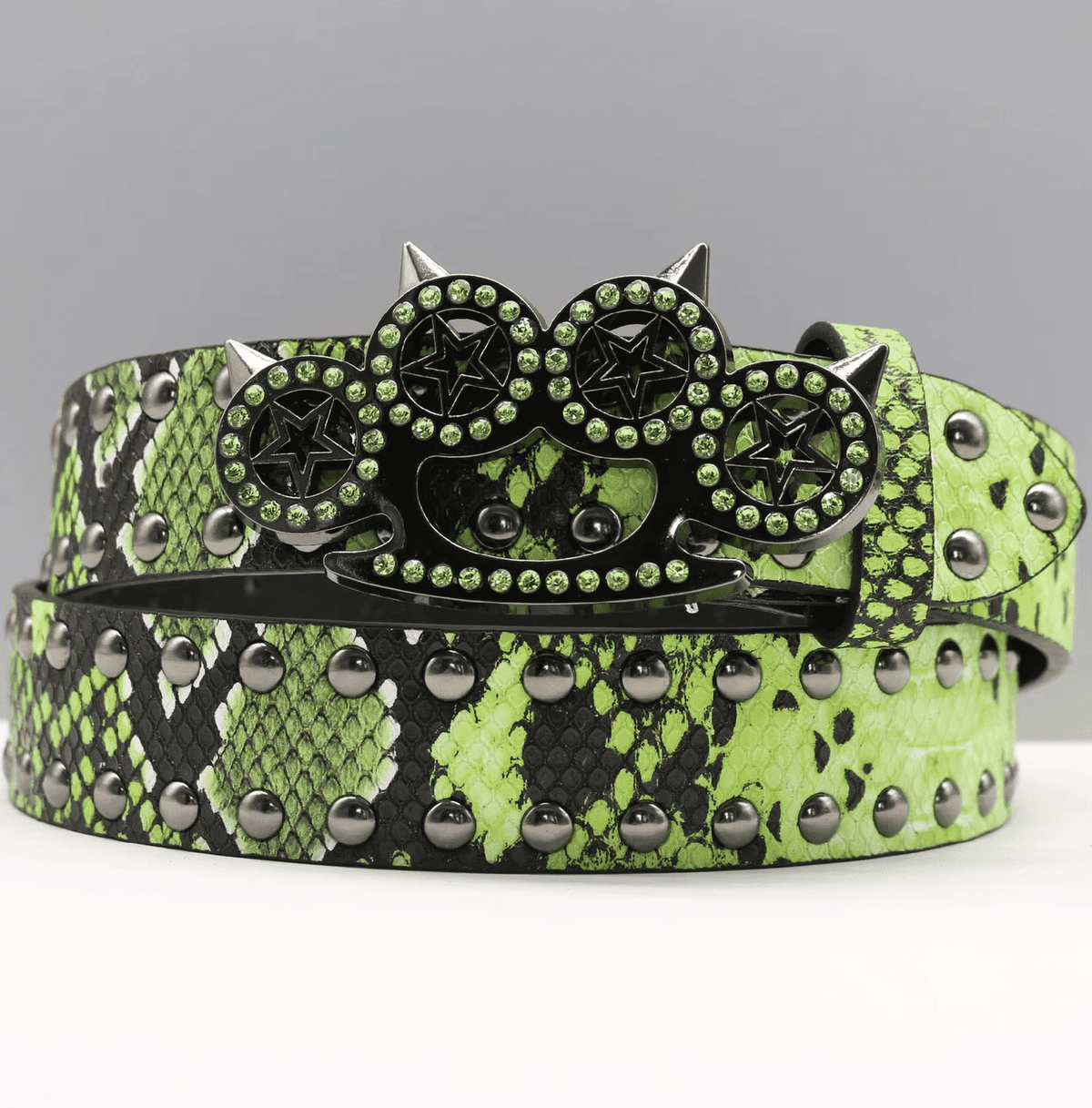 Tiger Claw Knuckle Belt Purple Python - IMG