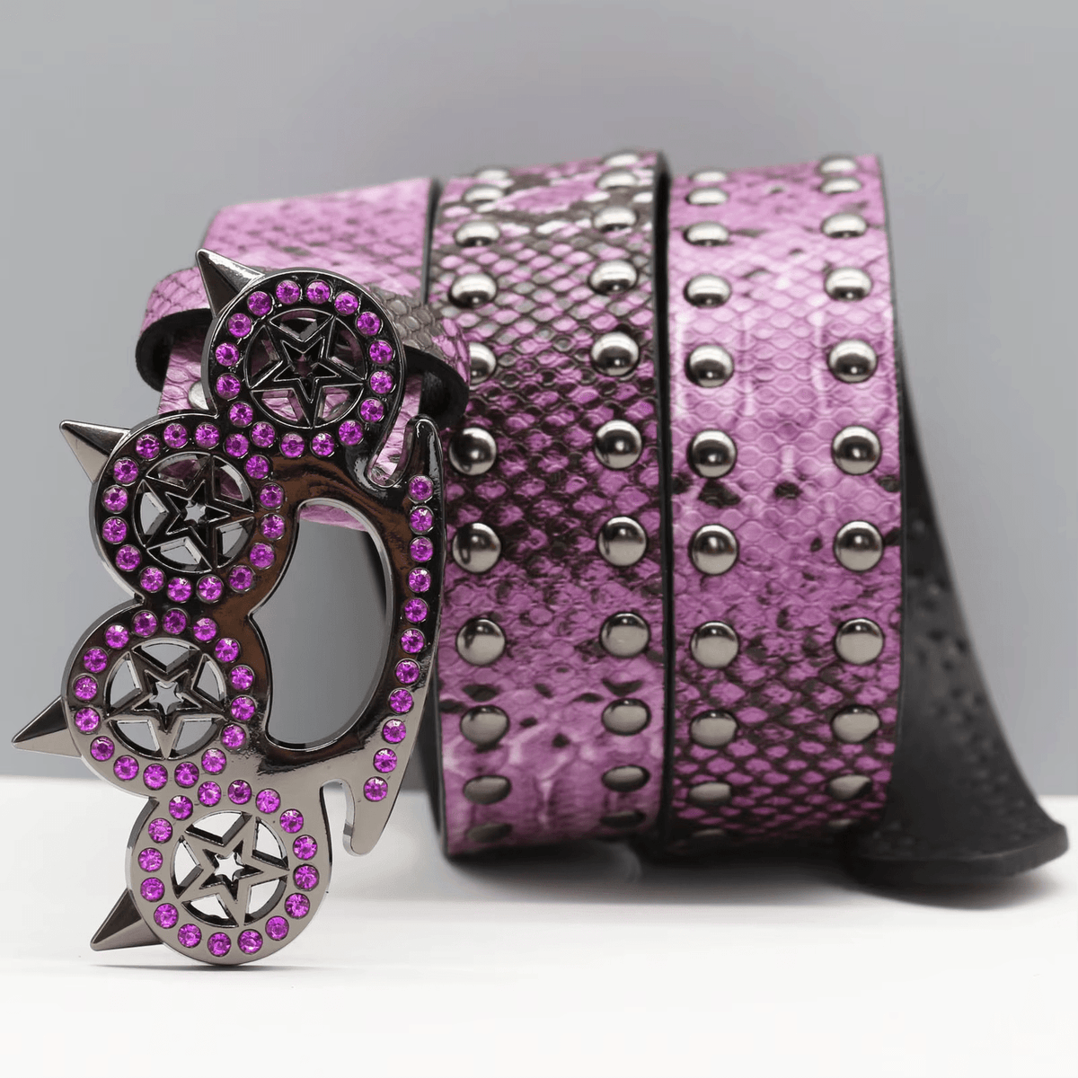 Tiger Claw Knuckle Belt Purple Python - IMG
