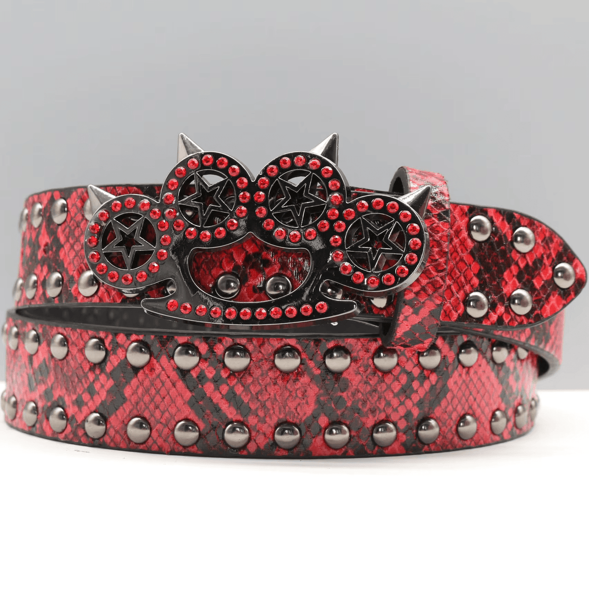 Tiger Claw Knuckle Belt Purple Python - IMG