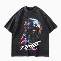 Time Jump Oversized Washed T-Shirt - IMG