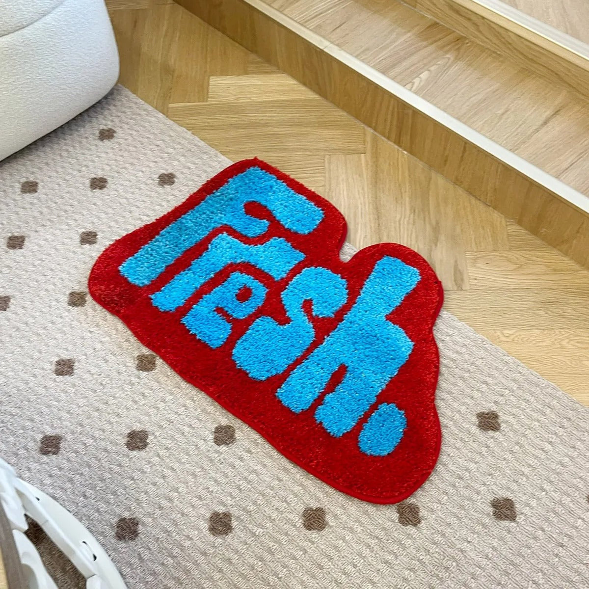 Tufted Flocked Statement Rug - IMG