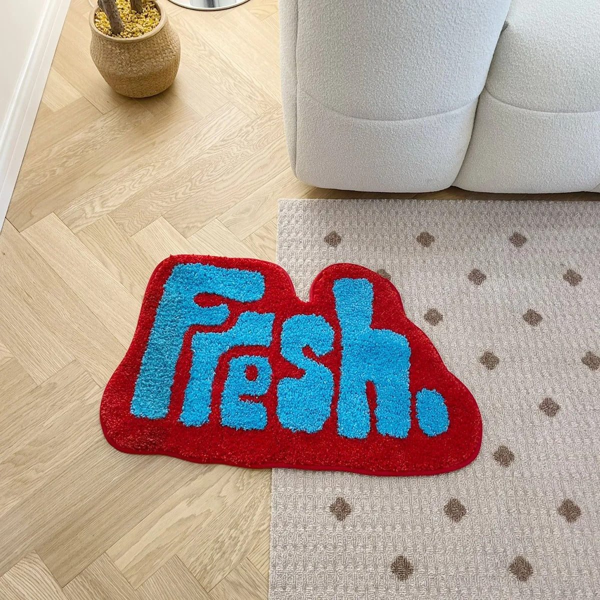 Tufted Flocked Statement Rug - IMG