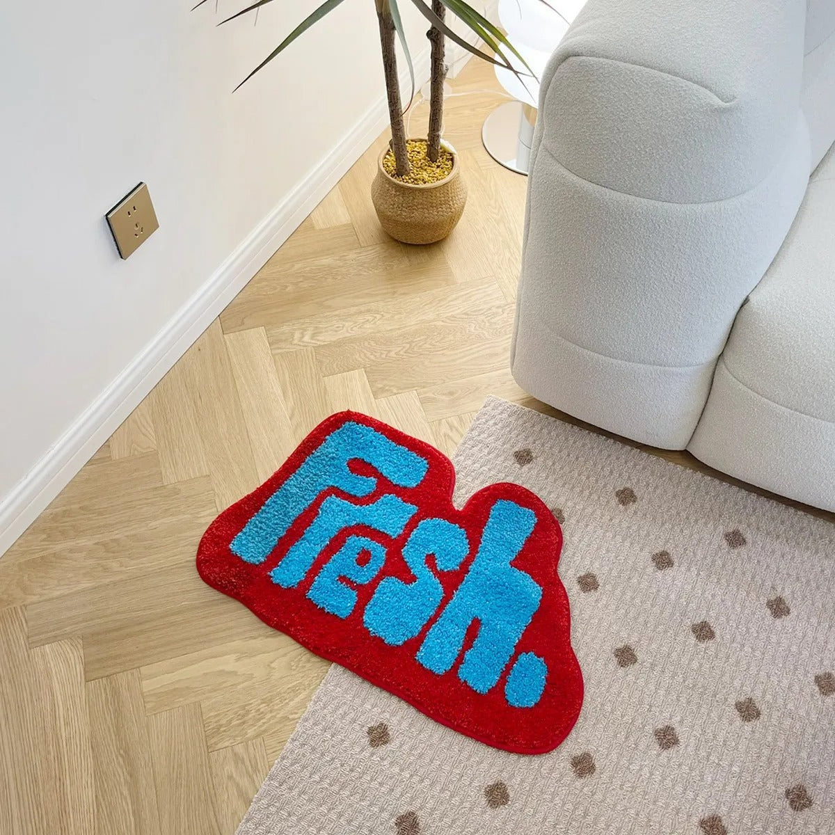 Tufted Flocked Statement Rug - IMG