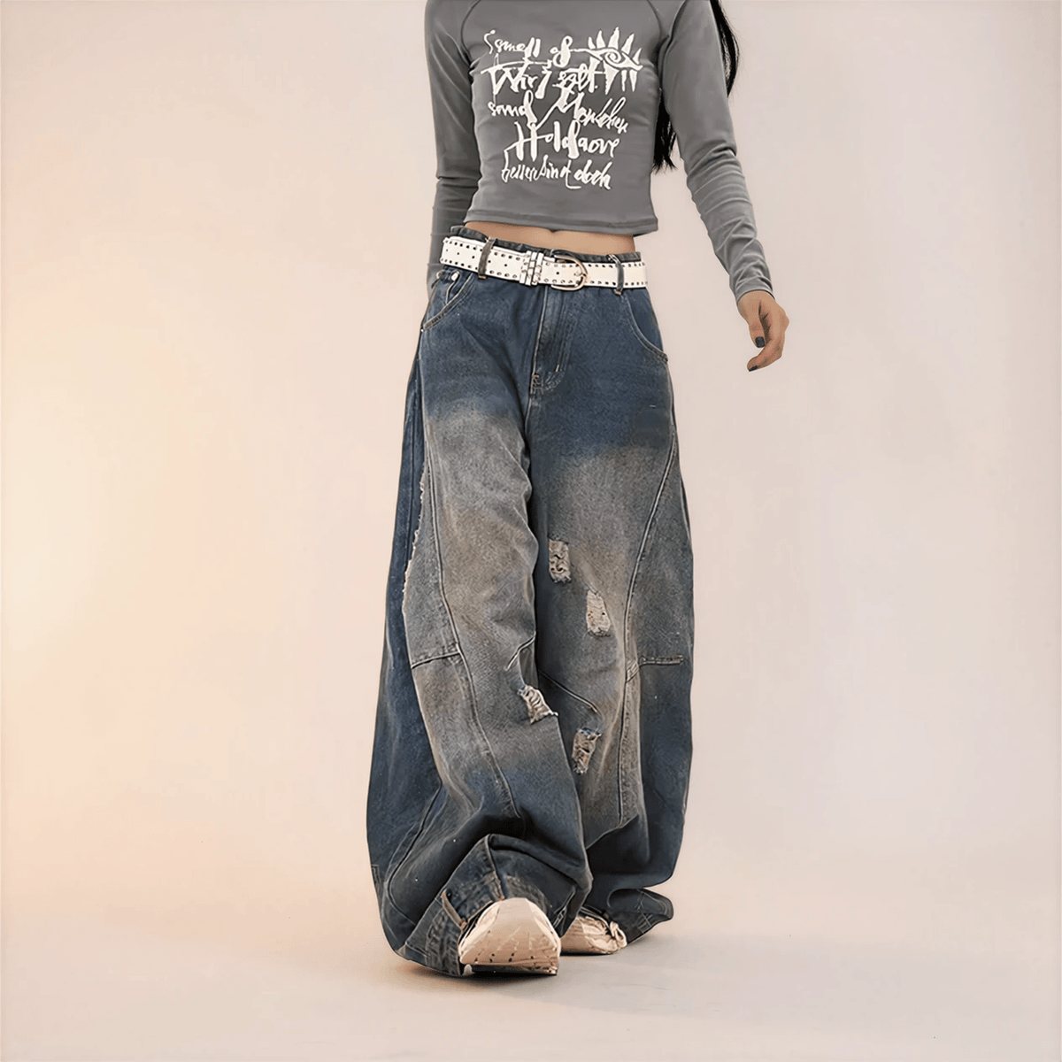Vintage Wide Leg Y2K Jeans Women - IMG