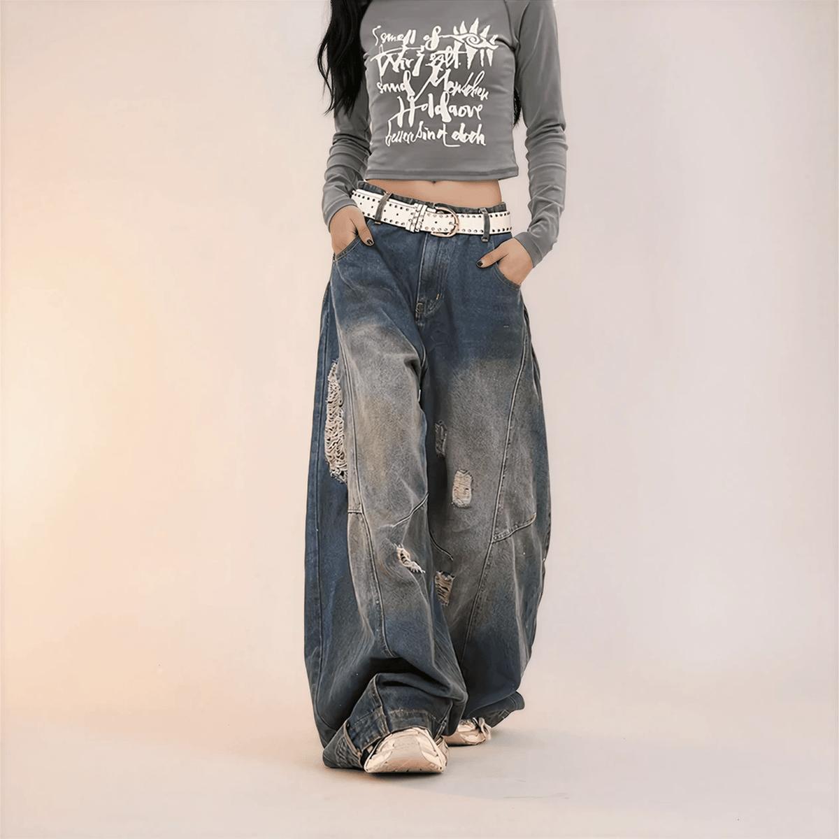 Vintage Wide Leg Y2K Jeans Women - IMG