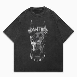 Wanted Doberman Oversized Washed T-Shirt - IMG