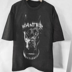 Wanted Doberman Oversized Washed T-Shirt - IMG