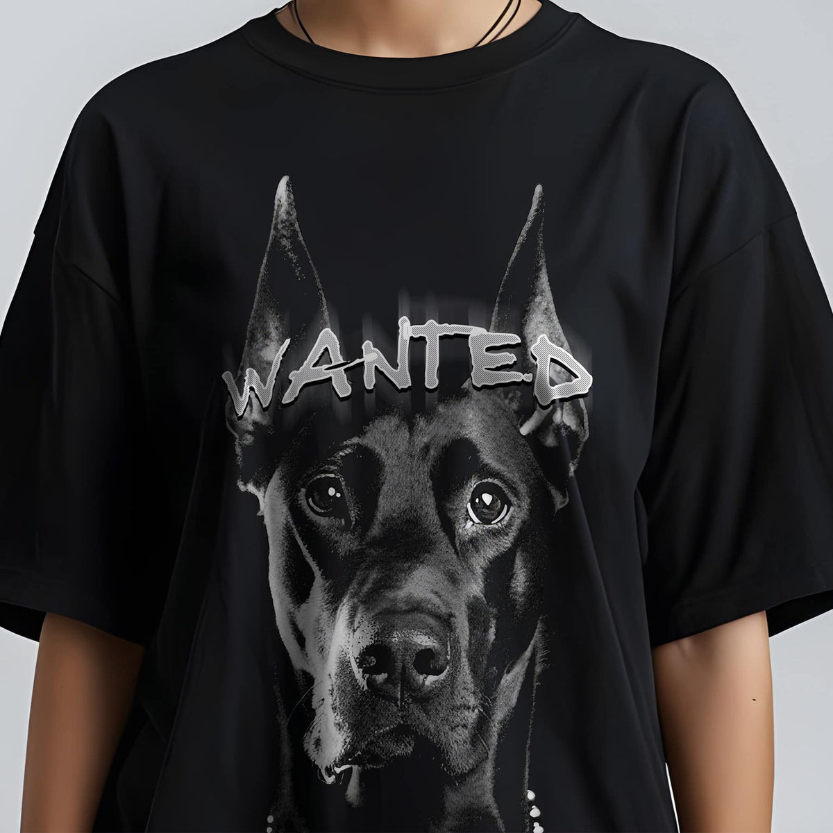 Wanted Doberman Relaxed Fit Graphic T-Shirt - IMG