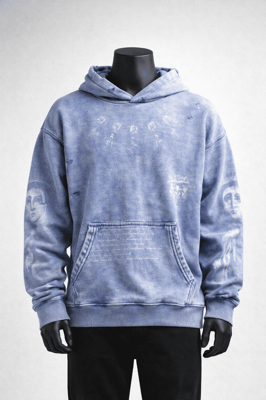 Washed Cotton Saint Vintage Hoodie – Heavyweight, Oversized, Cotton, Loose Fit - IMG