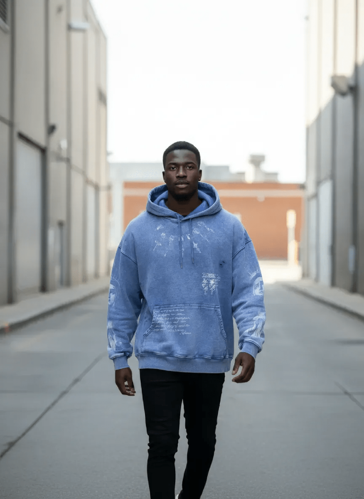 Washed Cotton Saint Vintage Hoodie – Heavyweight, Oversized, Cotton, Loose Fit - IMG