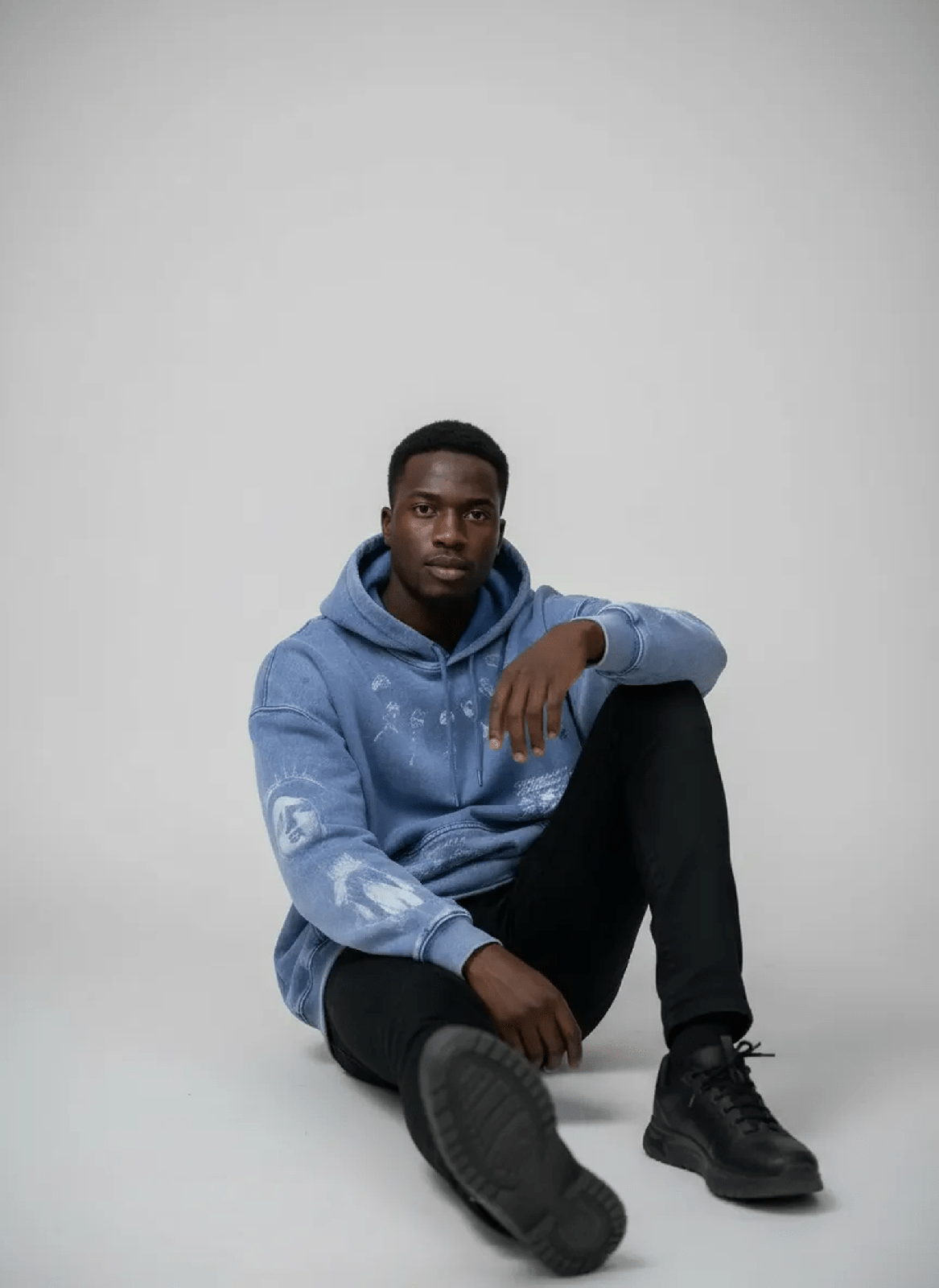 Washed Cotton Saint Vintage Hoodie – Heavyweight, Oversized, Cotton, Loose Fit - IMG