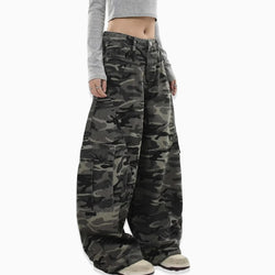 Wide Leg Baggy Camouflage Cargo Pants - IMG