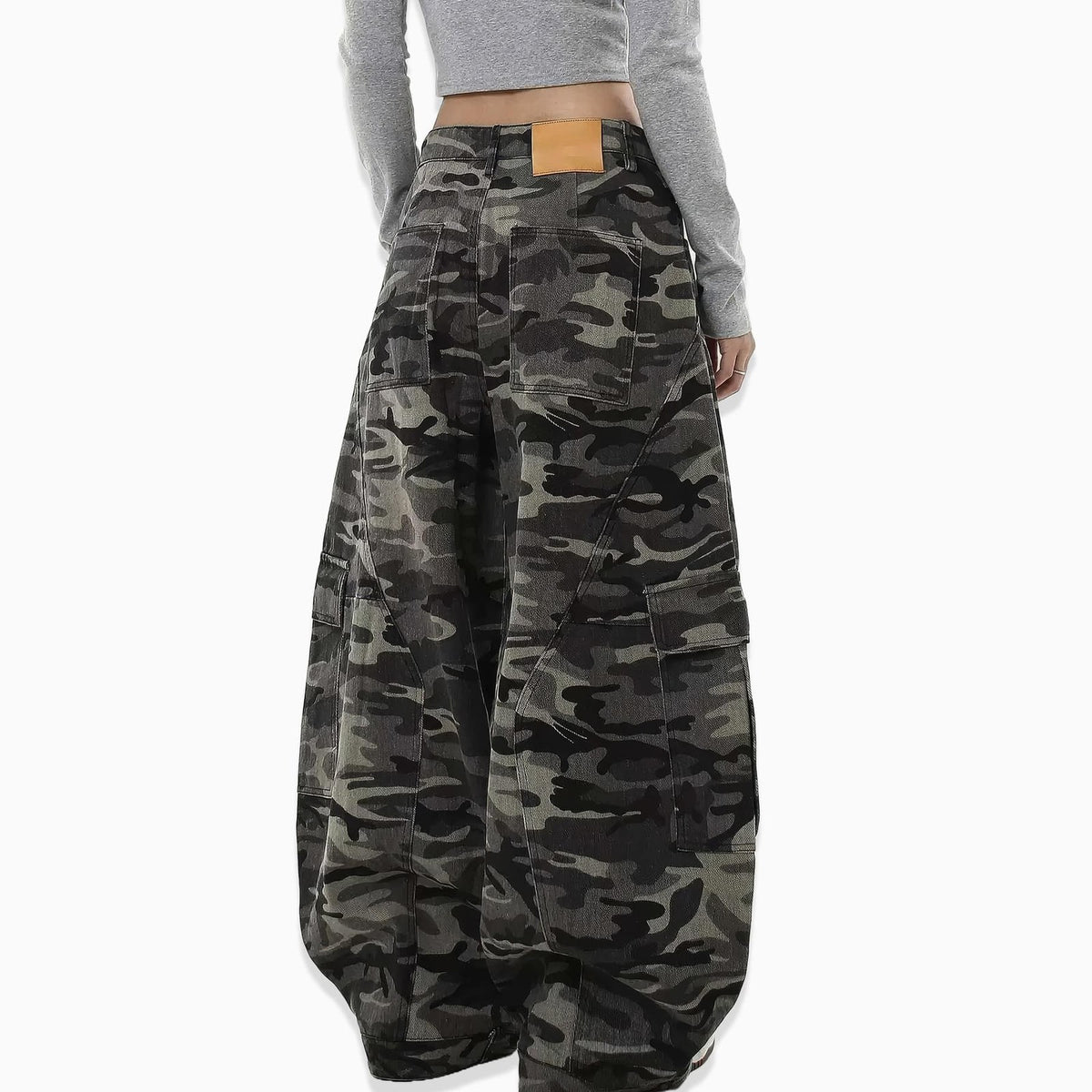 Wide Leg Baggy Camouflage Cargo Pants - IMG