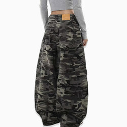 Wide Leg Baggy Camouflage Cargo Pants - IMG