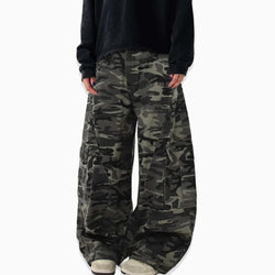 Wide Leg Baggy Camouflage Cargo Pants - IMG