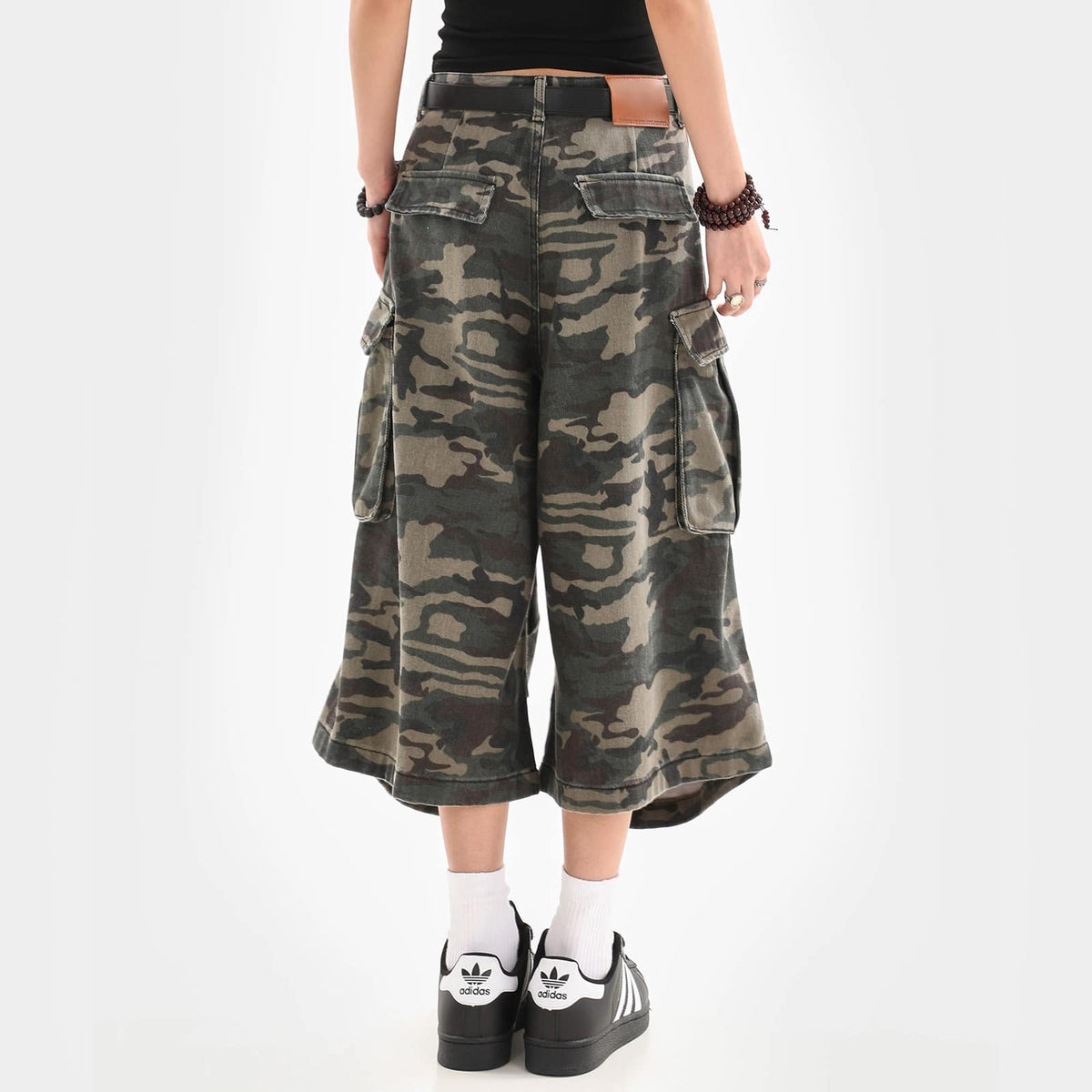 Camouflage Y2K Baggy Cargo Shorts - IMG