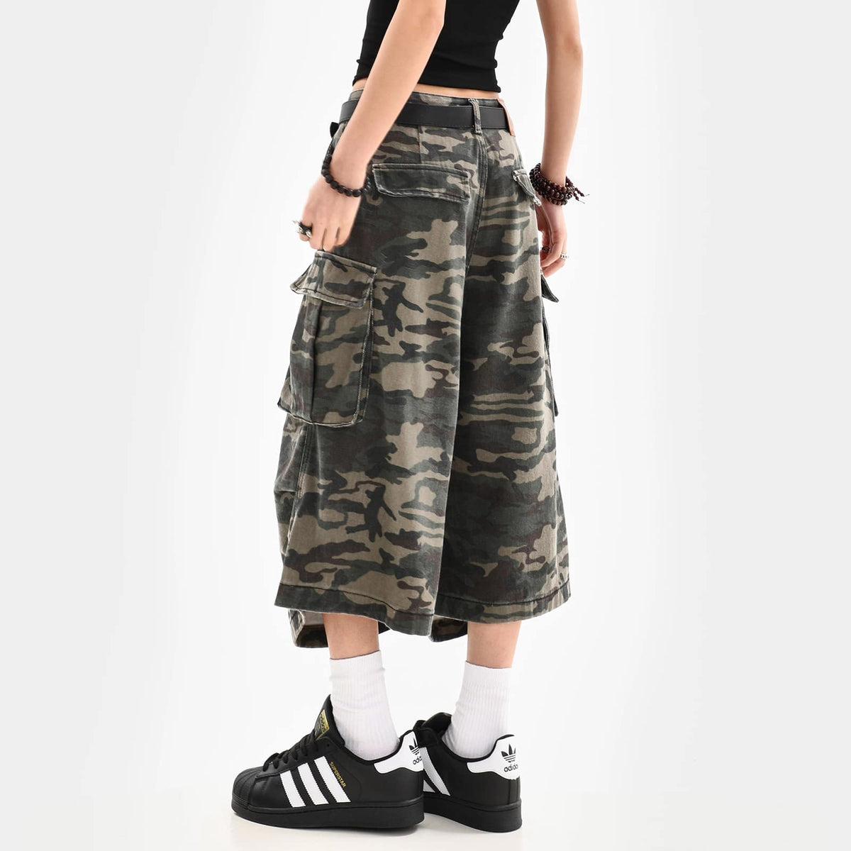 Camouflage Y2K Baggy Cargo Shorts - IMG